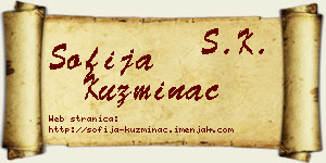 Sofija Kuzminac vizit kartica